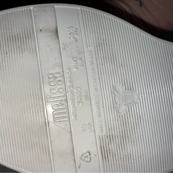 Melissa x Salinas Mar Braid Sandal - Marsha By The Sea peach/white Size 10 - Picture 10 of 10